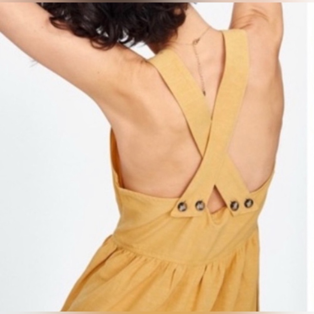 MIDI LINEN BLEND DRESS - Picture 6 of 6